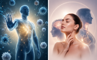 Representación del zinc y su impacto en la inmunidad, la salud de la piel y el equilibrio hormonal.